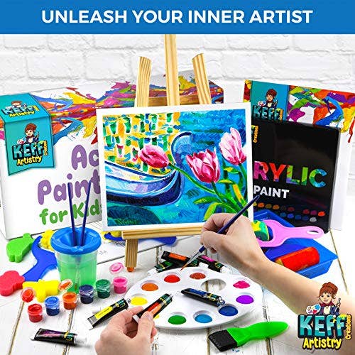 91-Piece Kids Art Painting Kit for Kids and Toddlers