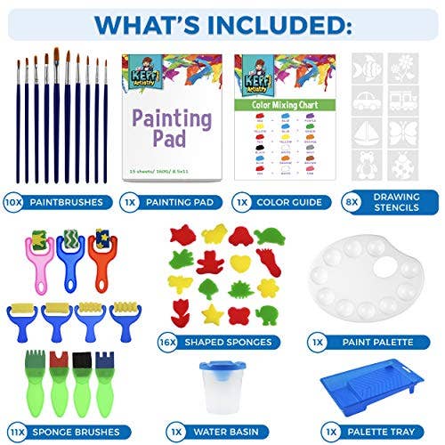 91-Piece Kids Art Painting Kit for Kids and Toddlers