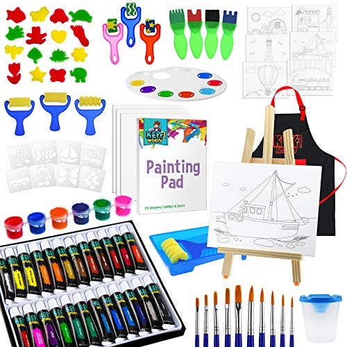 91-Piece Kids Art Painting Kit for Kids and Toddlers